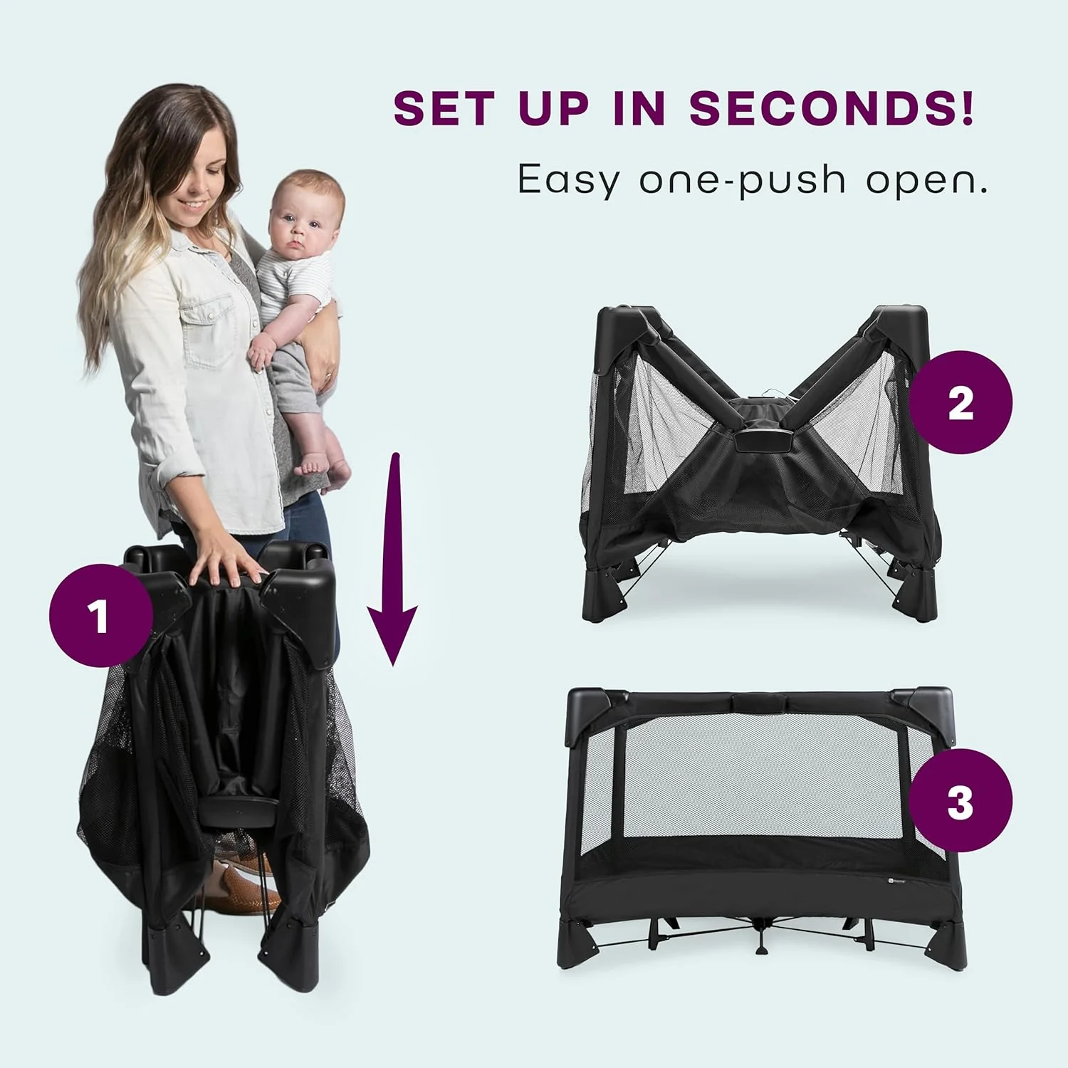4moms Breeze Playard Plus, 1045, Black - Image 2