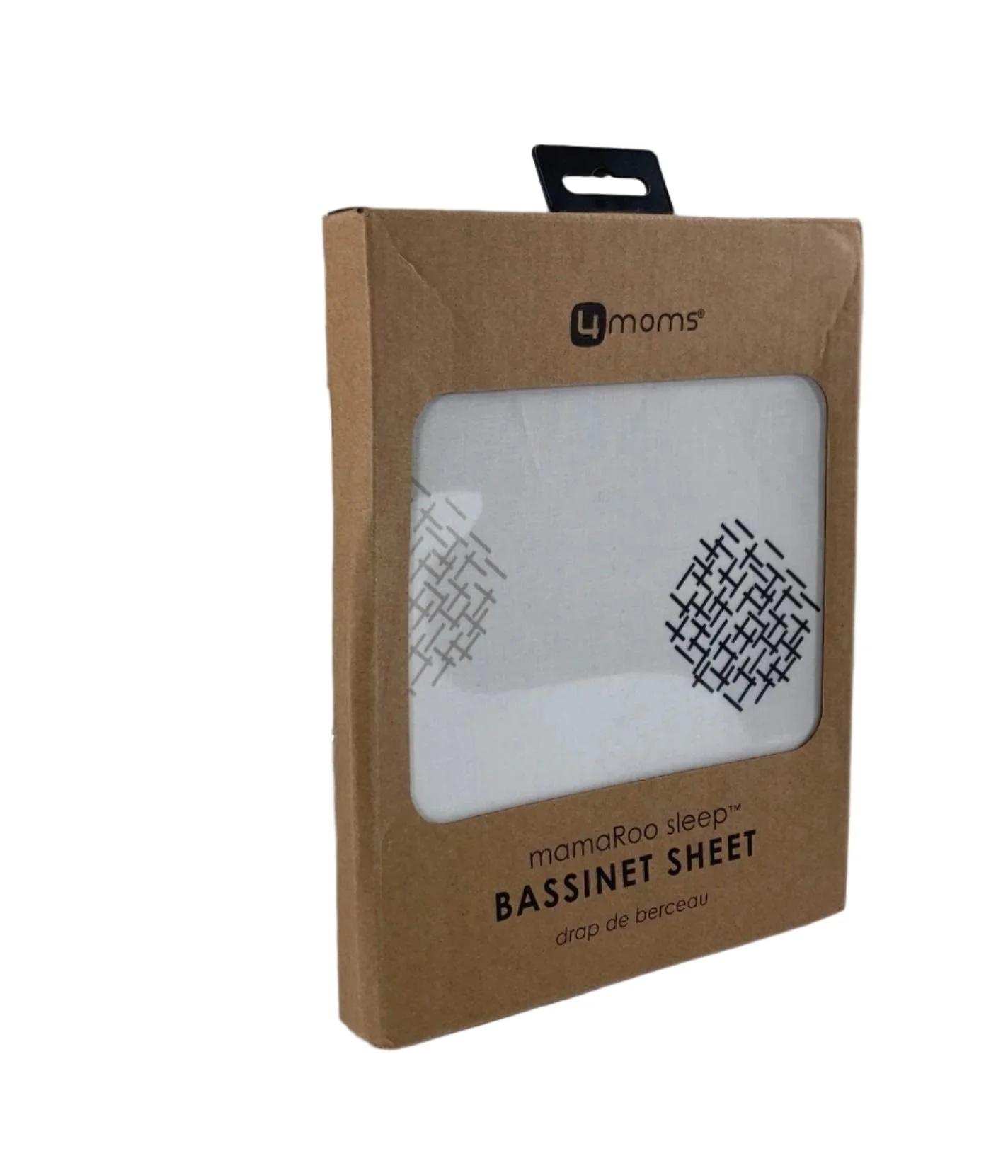 4moms MamaRoo Sleep Bassinet Sheet, White Crosshatch - Image 3