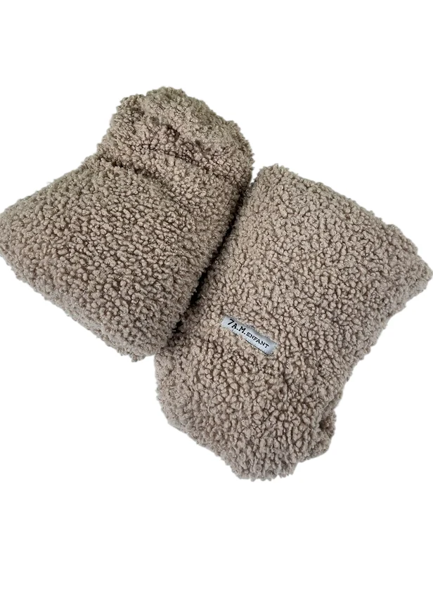 7 A.M. Enfant WarmMuffs, Oatmeal Teddy - Image 4