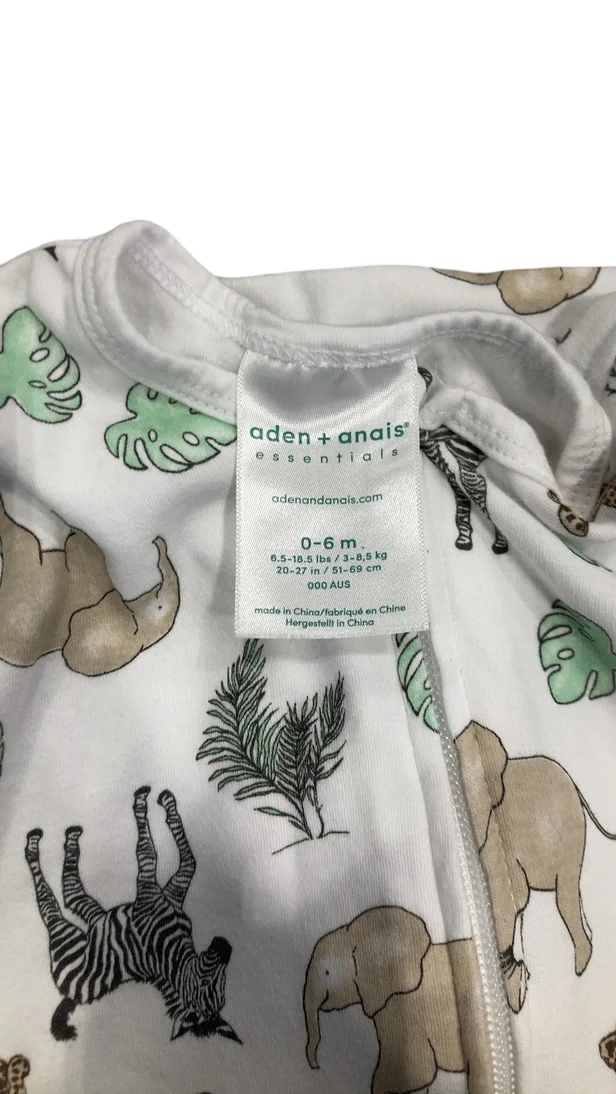 Aden + Anais Muslin Light Sleep Sack, Safari Dreams, Small (0-6 Months) - Image 3