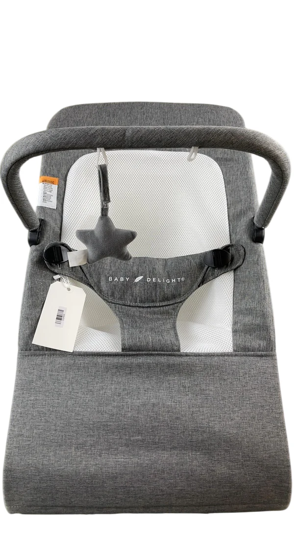 Baby Delight Alpine Deluxe Portable Bouncer, Charcoal Tweed - Image 4