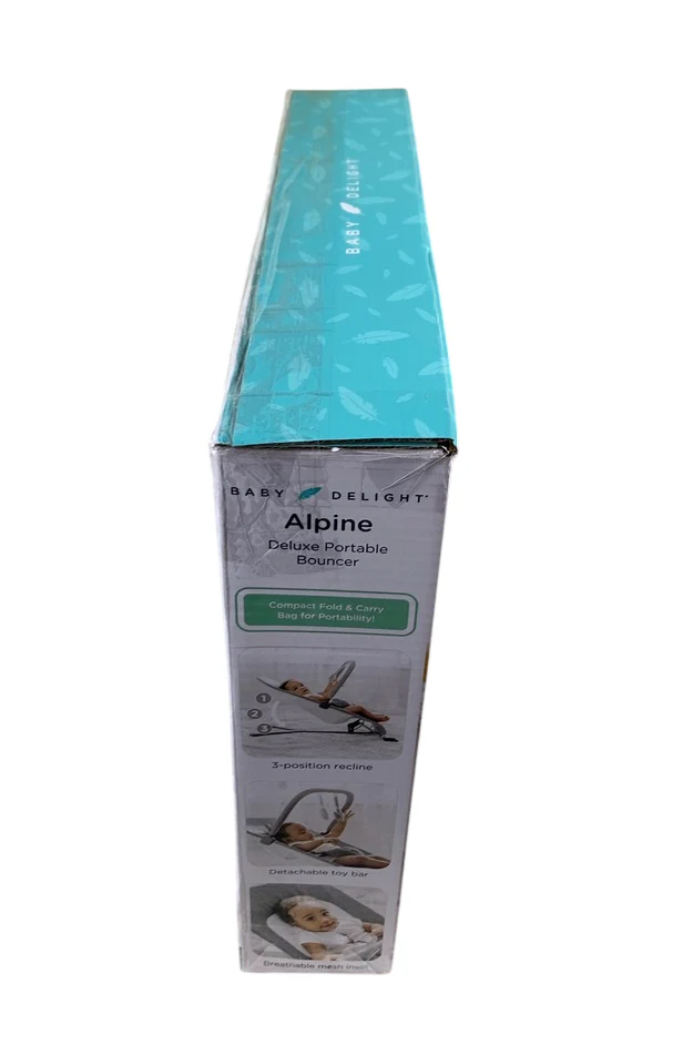 Baby Delight Alpine Deluxe Portable Bouncer, Charcoal Tweed - Image 3
