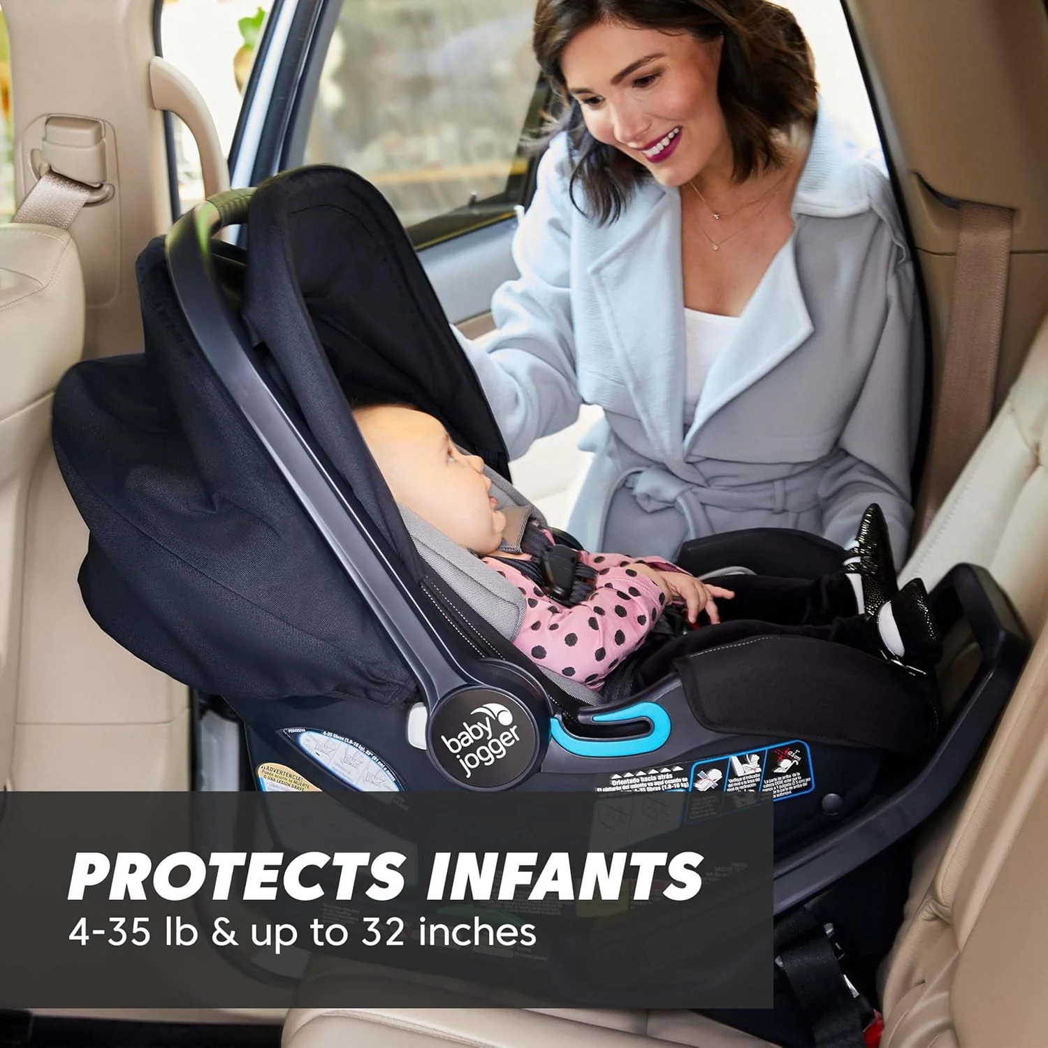Baby Jogger City GO 2 Infant Car Seat, 2022, Lunar Black - Image 2