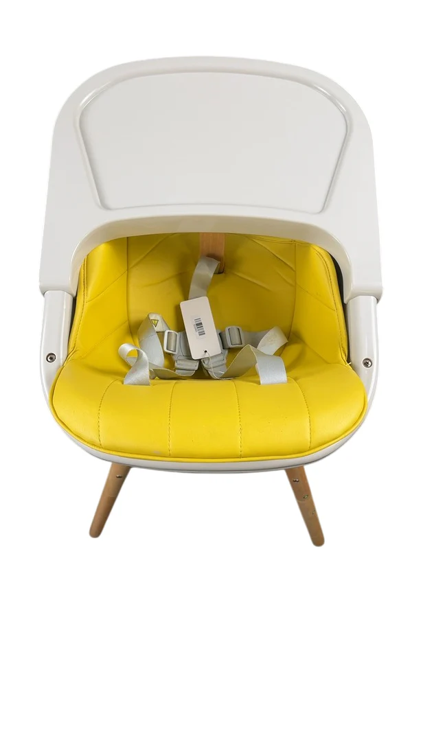 Baby Joy Convertible Wooden High Chair, Yellow - Image 5
