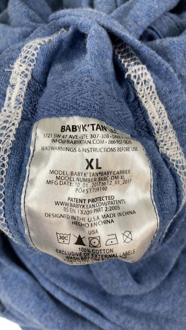 Baby K'tan Baby Carrier, denim, Original, X-Large - Image 3