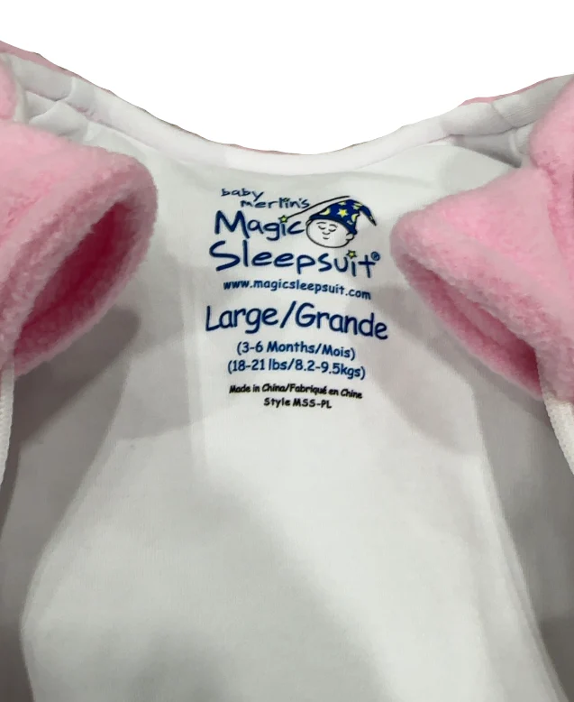 Baby Merlin's Magic Sleepsuit, Fleece, Large 3-6 Months, Pink - Image 3