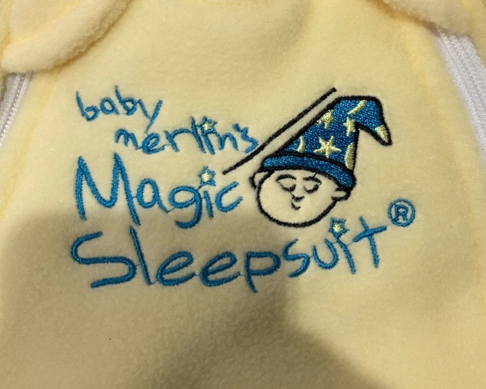 Baby Merlin's Magic Sleepsuit, Yellow, Fleece, Large (18-21lbs) - Image 3
