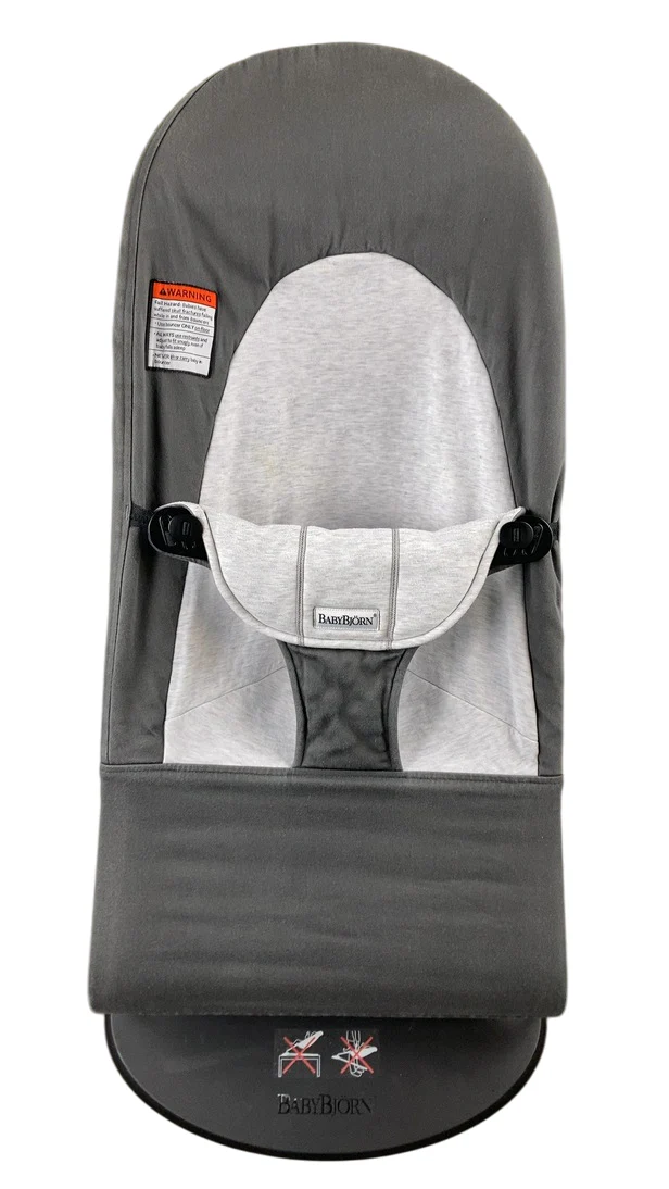 BabyBjorn Bouncer Balance Bundle With Toy Bar, Black Frame, Dark Gray/Gray, Googly Eyes - Image 4