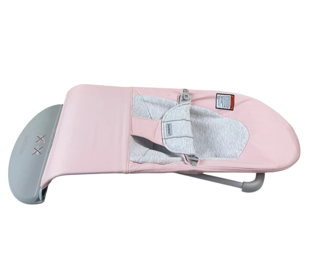 BabyBjorn Bouncer Balance Soft, Light Gray Frame, Light Pink/Gray - Image 6