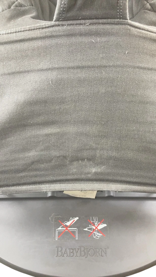BabyBjorn Bouncer Bliss, Anthracite Cotton Classic Quilt, Dark Gray Frame - Image 5