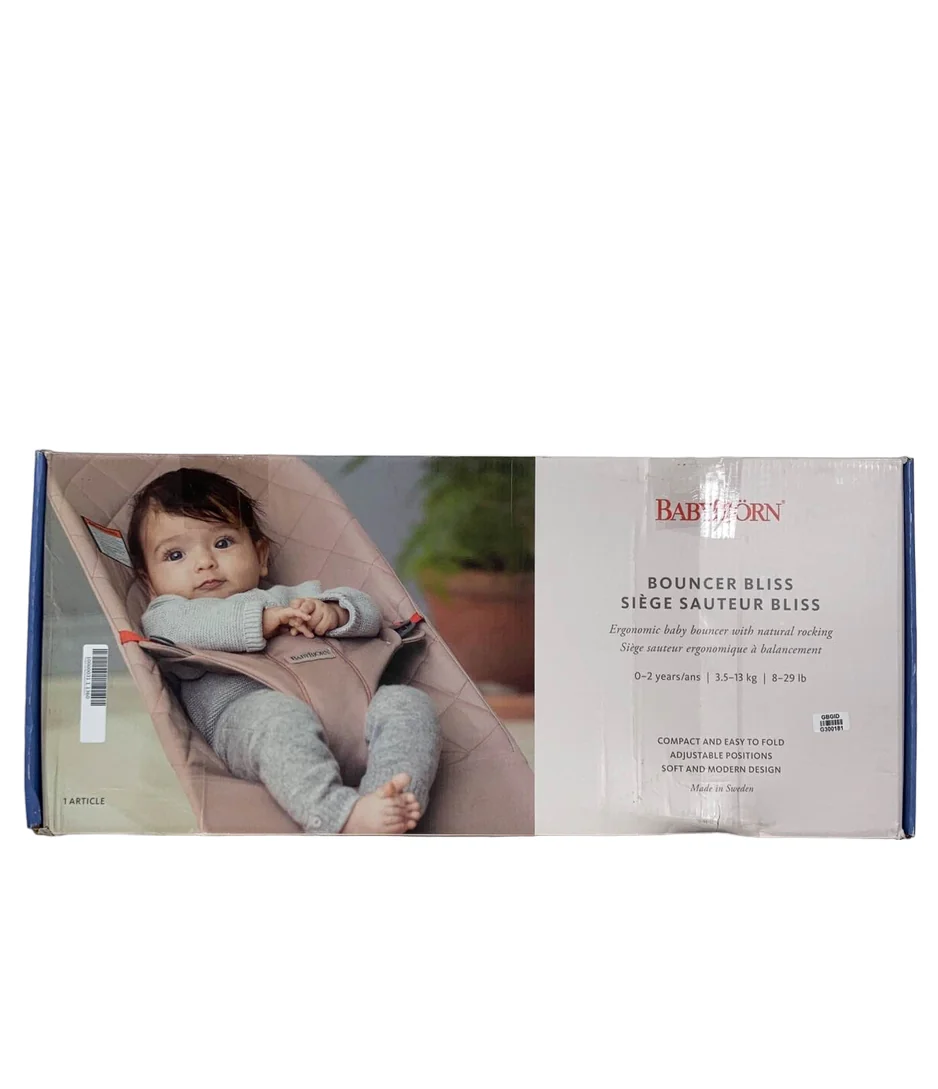 BabyBjorn Bouncer Bliss, Light Gray 3D Jersey, Dark Gray Frame - Image 3