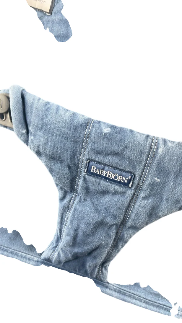 BabyBjorn Bouncer Bliss, Dark Gray Frame, Midnight Blue Cotton Classic Quilt - Image 7