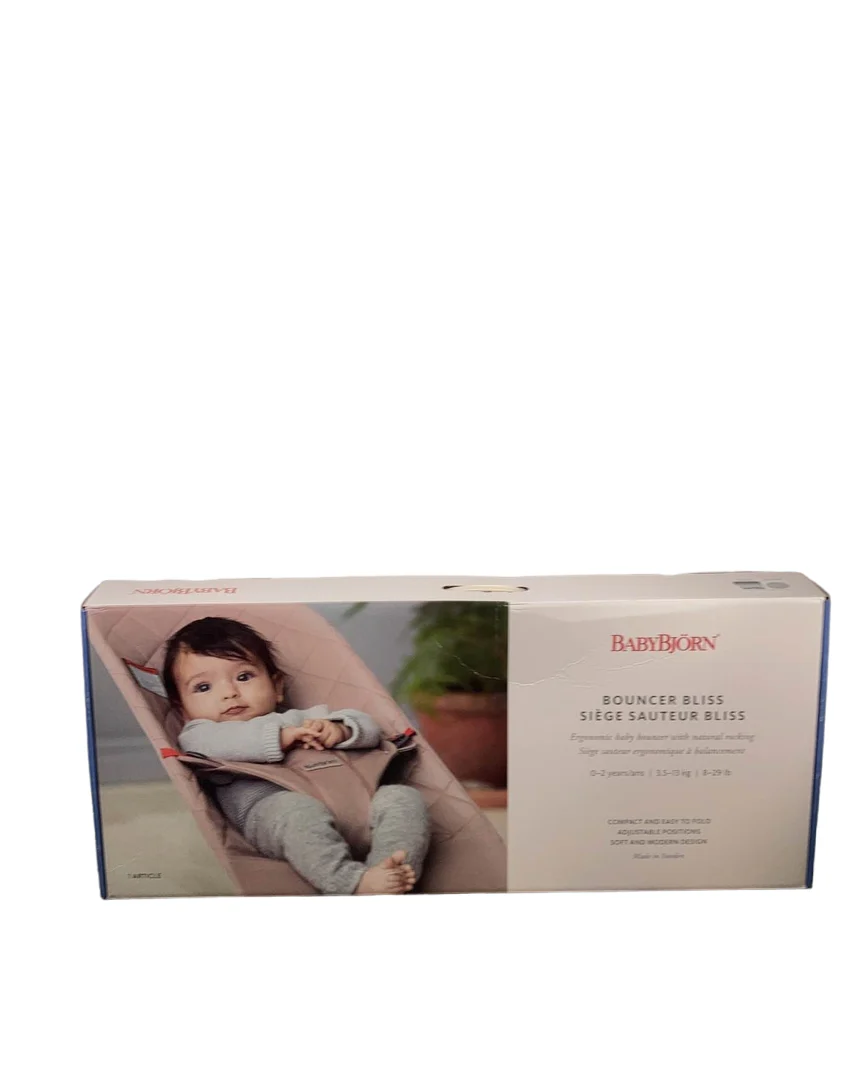 BabyBjorn Bouncer Bliss, Light Gray 3D Jersey, Dark Gray Frame - Image 3