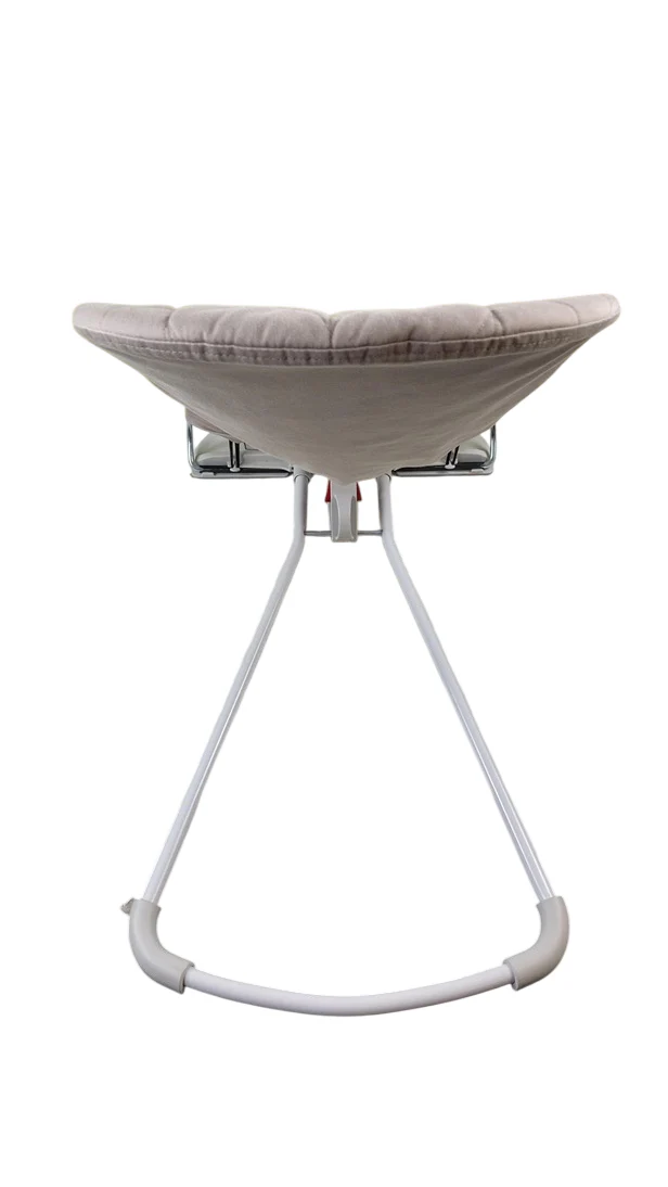 BabyBjorn Bouncer Bliss, Light Gray Frame, Sand Gray Cotton Petal Quilt - Image 4