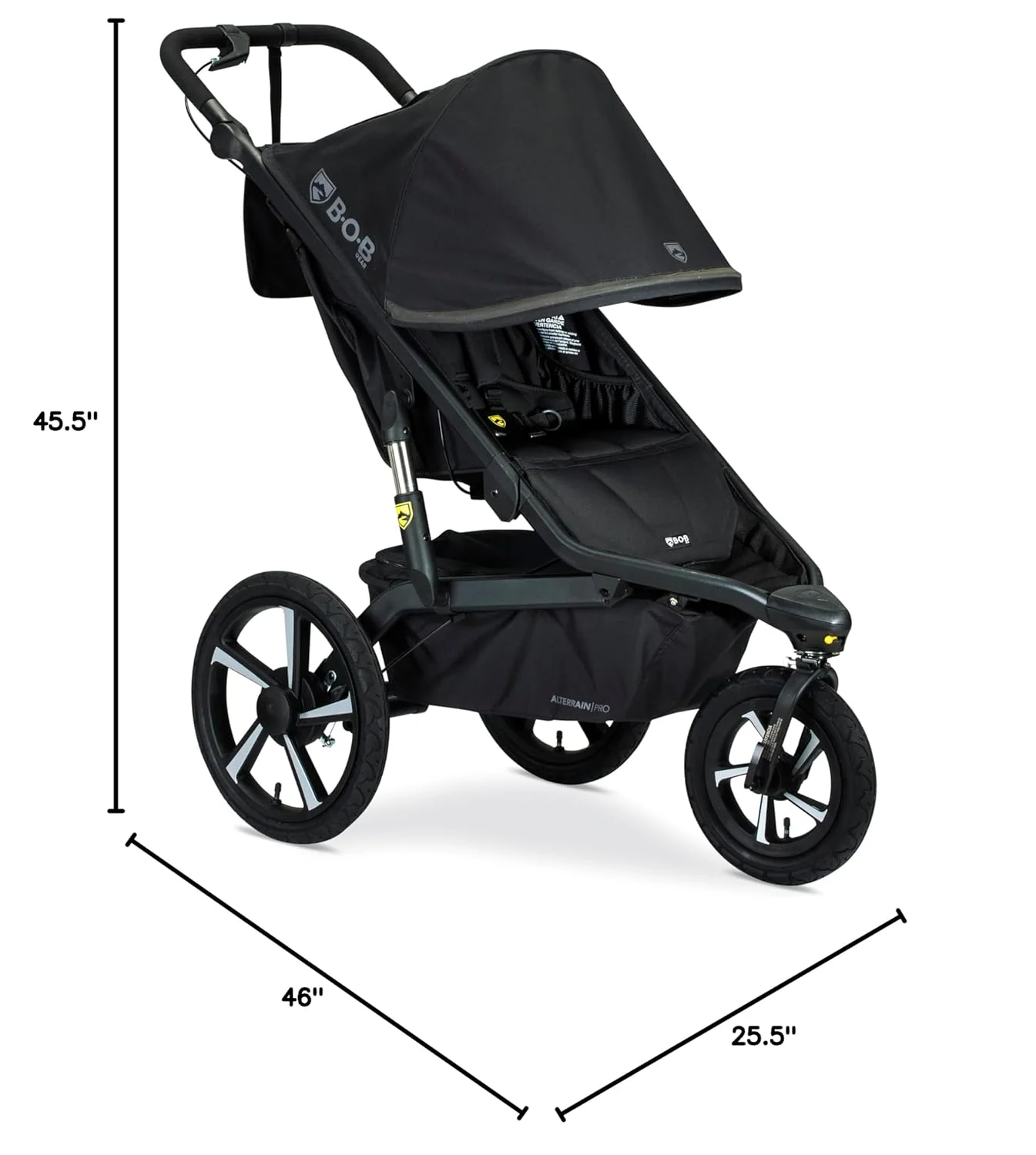 BOB Alterrain Pro Jogging Stroller, Black, 2025 - Image 6