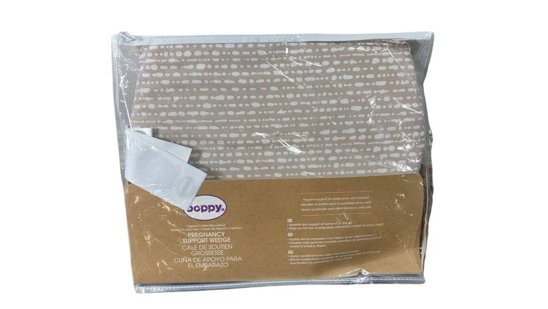 Boppy Pregnancy Wedge Pillow, Organic Cotton Biscotti Liquid Stripe - Image 3