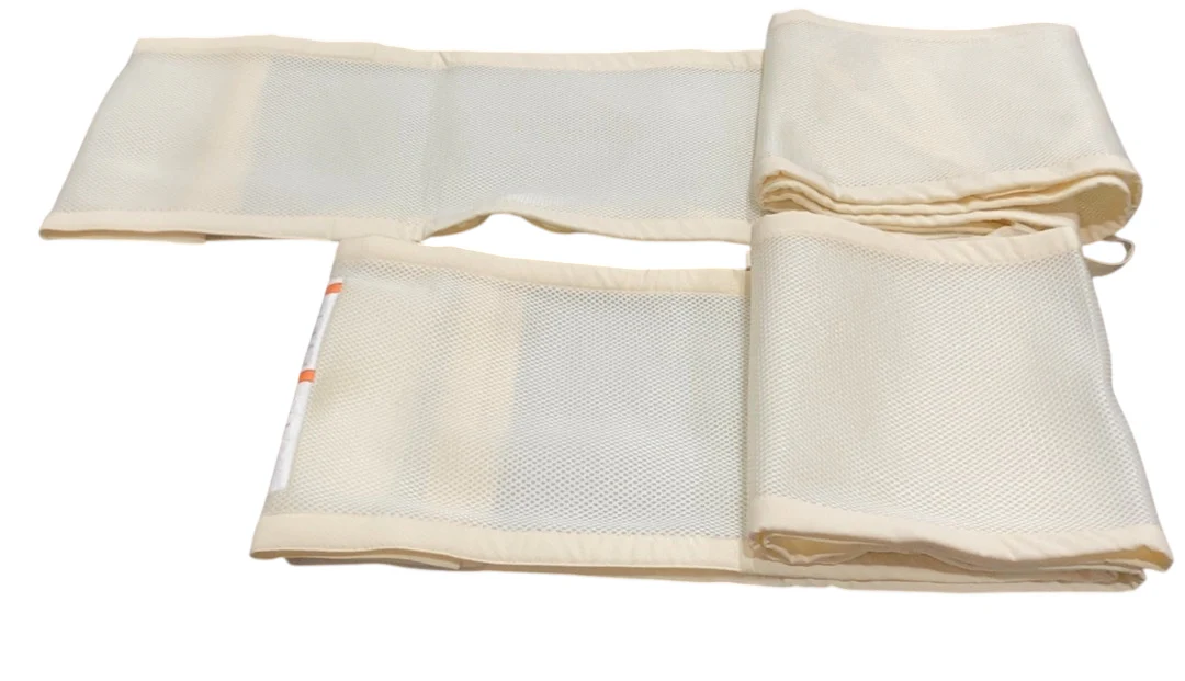 Breathable Baby Mesh Crib Liner, Full Size/4 Sides, Natural Ecru - Image 2