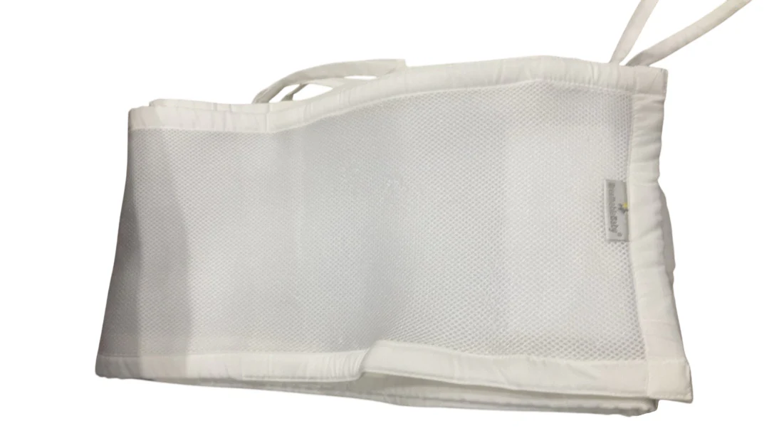 Breathable Baby Mesh Crib Liner, Full Size/4 Sides, White - Image 3