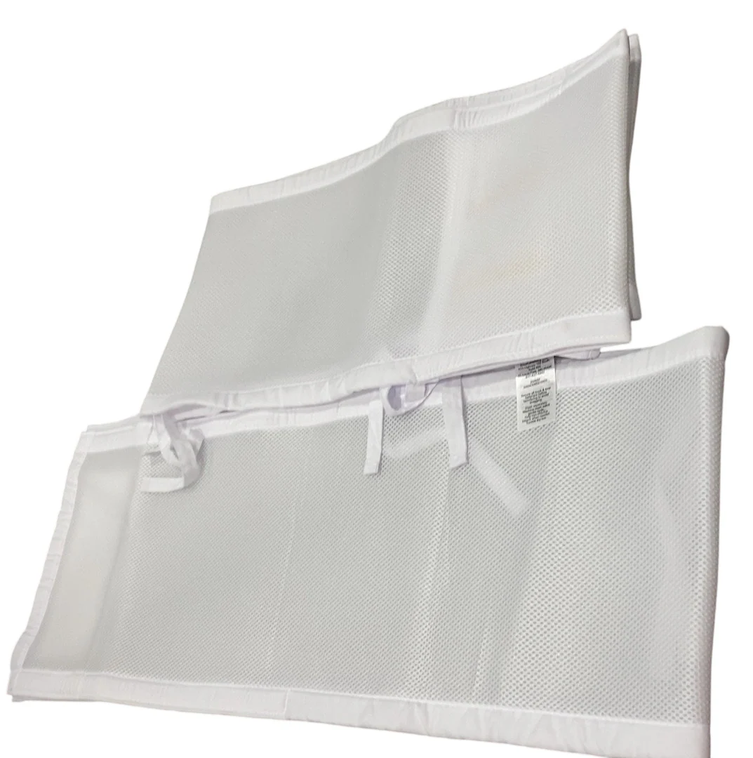 Breathable Baby Mesh Crib Liner, Full Size/4 Sides, White - Image 5