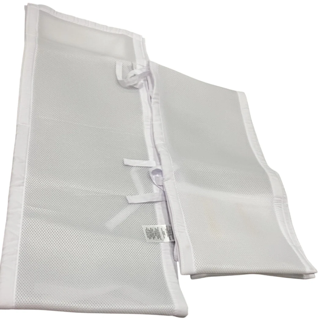 Breathable Baby Mesh Crib Liner, Full Size/4 Sides, White - Image 3