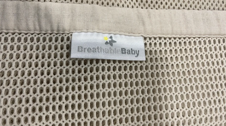 Breathable Baby Mesh Crib Liner, Natural Ecru, Full Size/4 Sides - Image 3