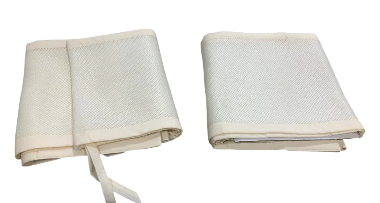 Breathable Baby Mesh Crib Liner, Natural Ecru, Full Size/4 Sides - Image 2