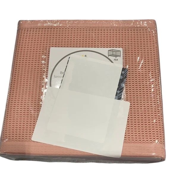 Breathable Baby Mesh Crib Liner, Shell Pink - Image 2
