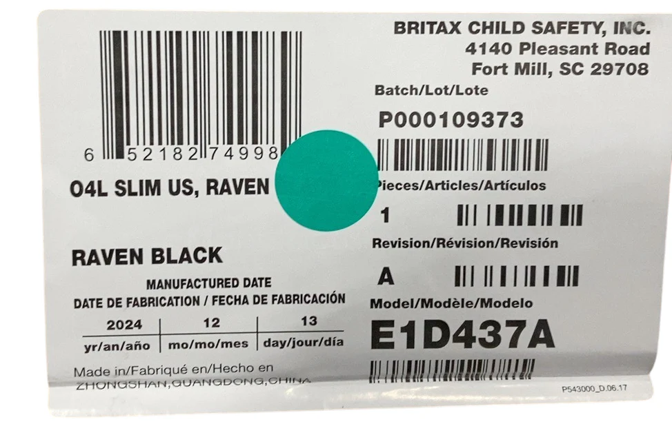 Britax One4Life Slim ClickTight All-in-One Car Seat, 2024, Raven Black - Image 6
