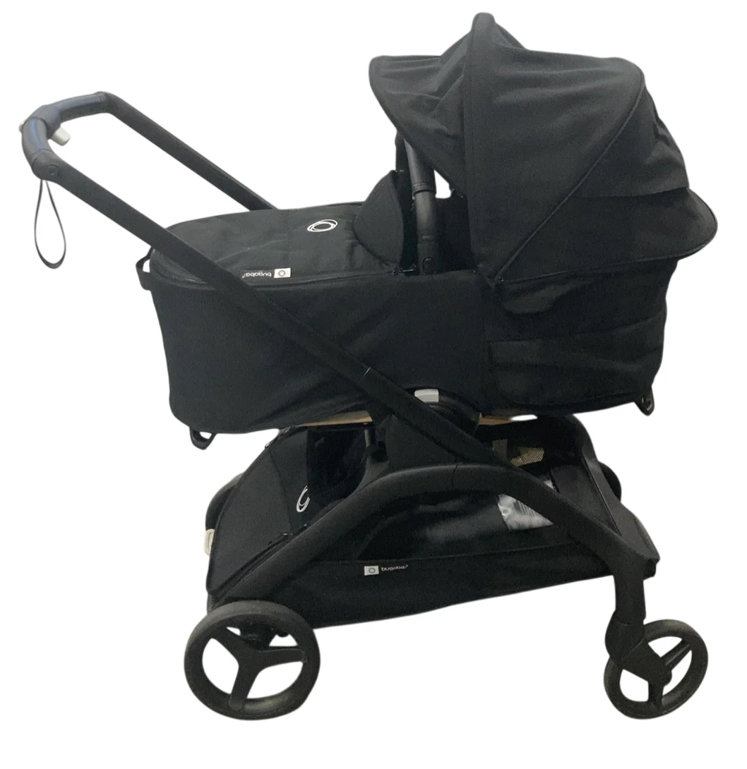 Bugaboo Dragonfly Bassinet and Seat Stroller, 2025, Black, Midnight Black, Midnight Black
