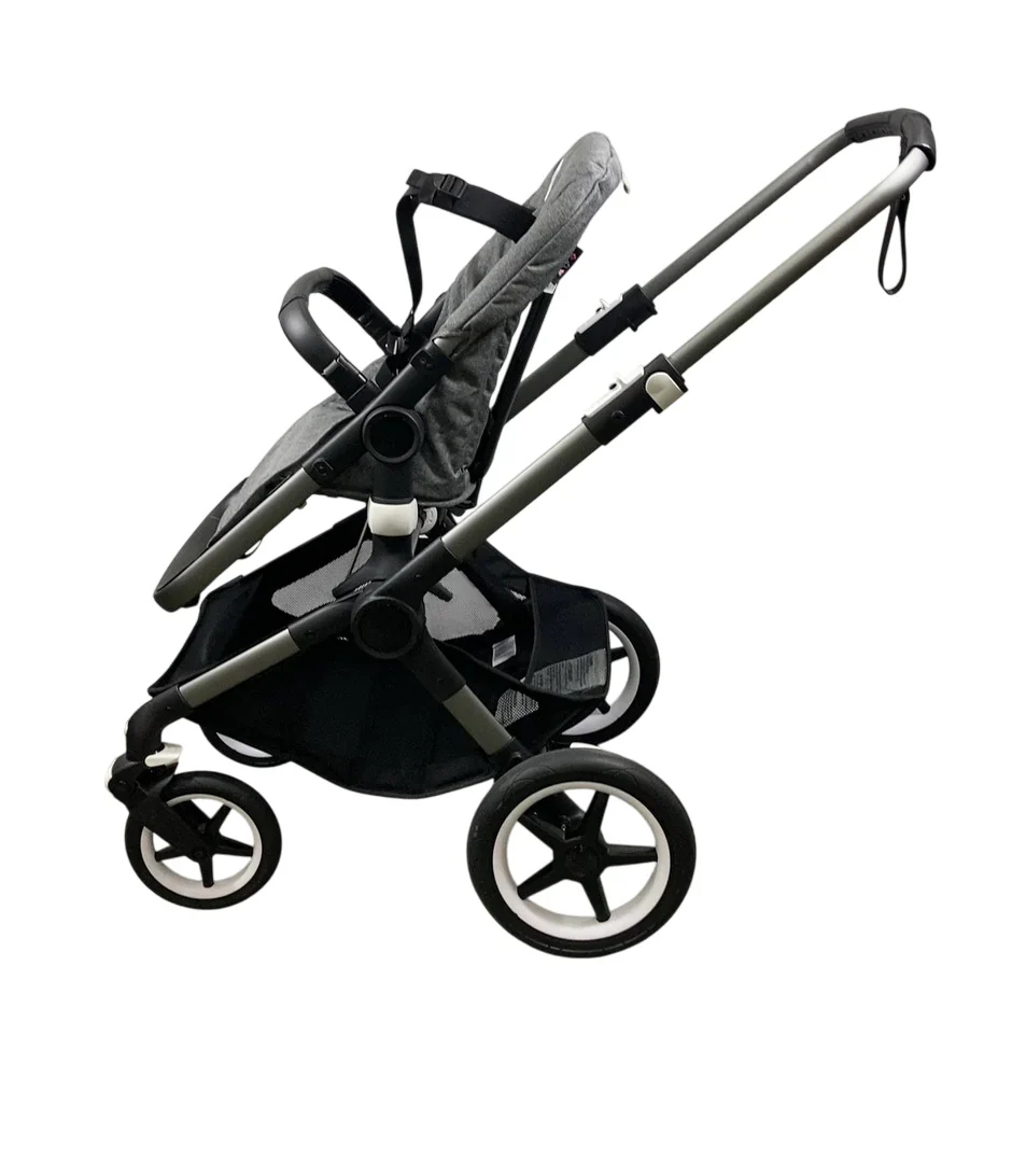 Bugaboo Fox 3 Stroller, 2021, Graphite, Grey Melange, No Canopy - Image 3