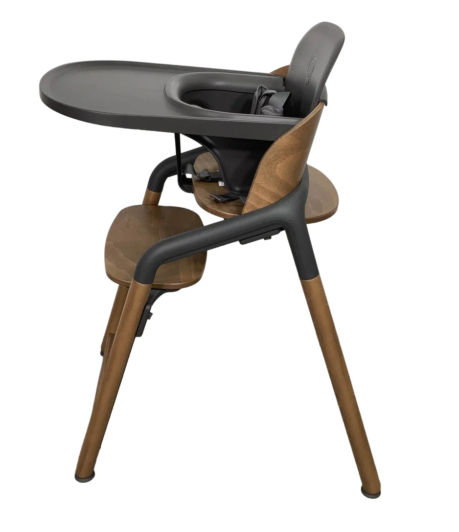 Bugaboo Giraffe High Chair, w/ Grey Baby Set, Warm Wood/Grey - Image 3