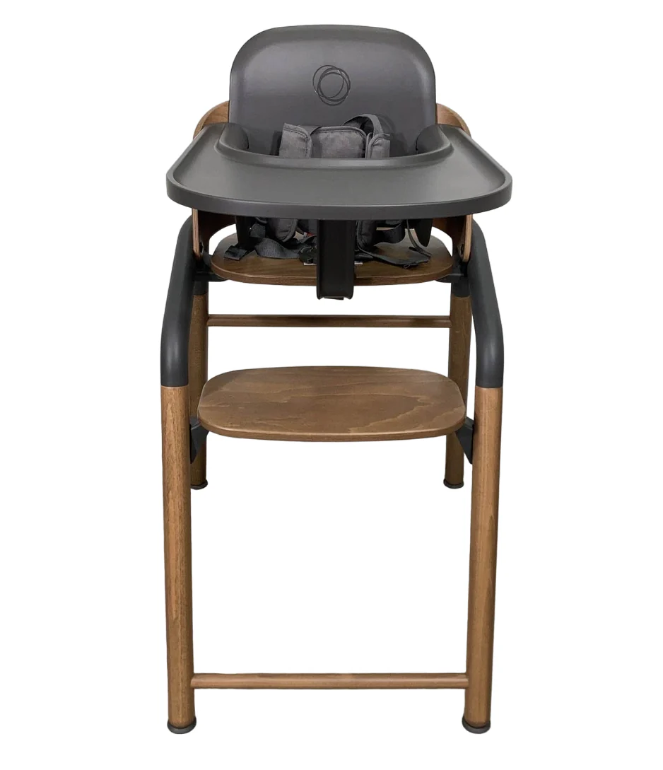 Bugaboo Giraffe High Chair, w/ Grey Baby Set, Warm Wood/Grey - Image 4