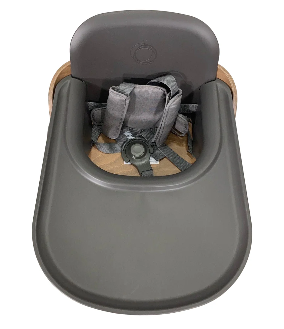 Bugaboo Giraffe High Chair, w/ Grey Baby Set, Warm Wood/Grey - Image 5