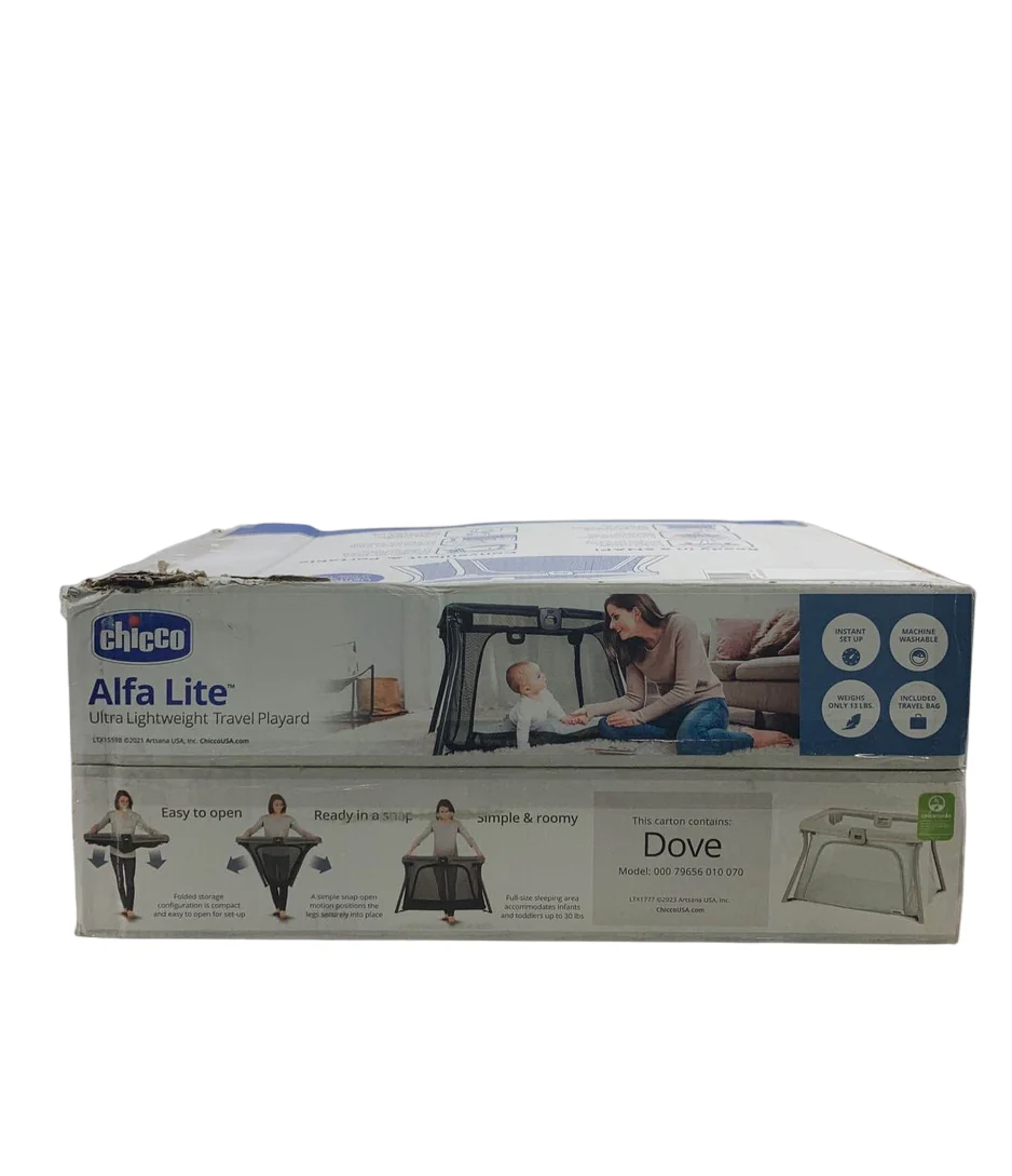 Chicco Alfa Lite Lightweight Travel Playard, Dove - Image 3