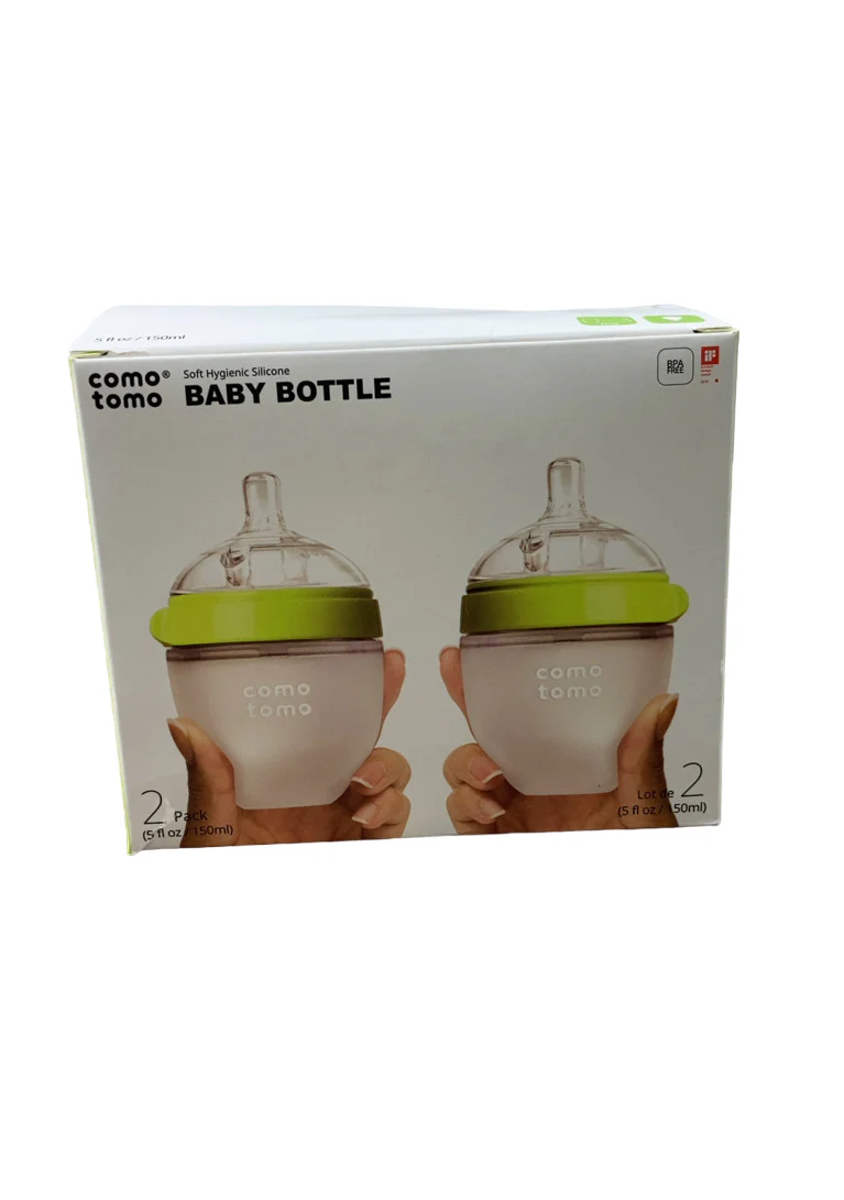 Comotomo Baby Bottles, Green, Pack of 2, 5 ounce - Image 2