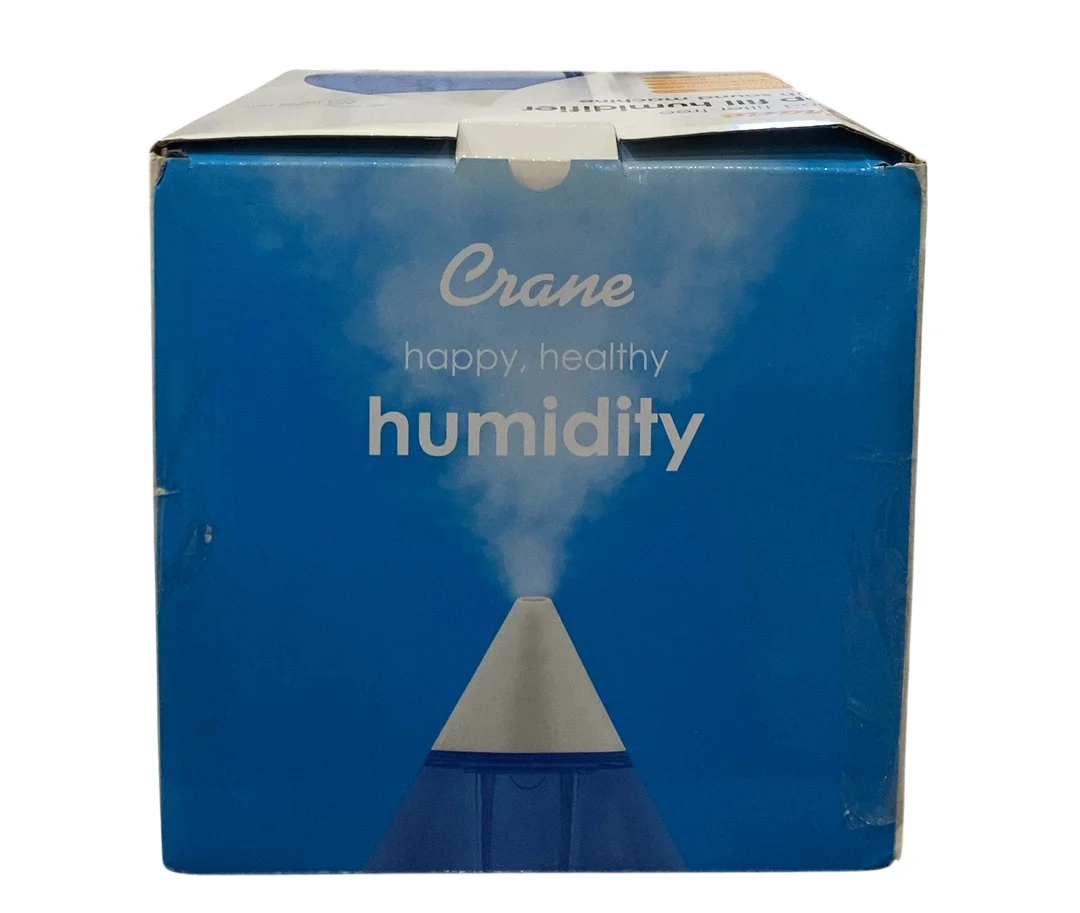 Crane 4-in-1 Drop Ultrasonic Cool Mist Humidifier, Blue & White - Image 4