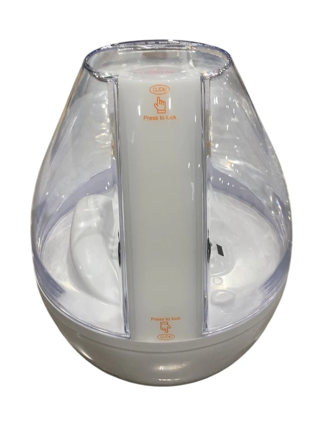 Crane 4-in-1 Drop Ultrasonic Cool Mist Humidifier, Clear & White - Image 3