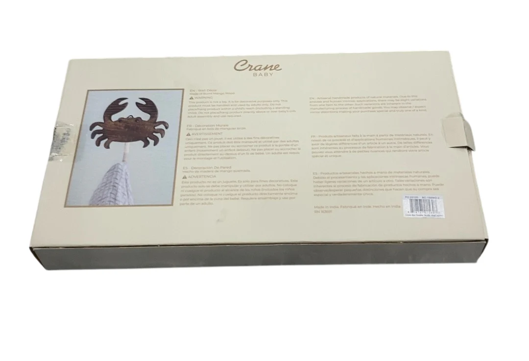 Crane Baby Wooden Wall Hooks Set, Sea Life - Image 4