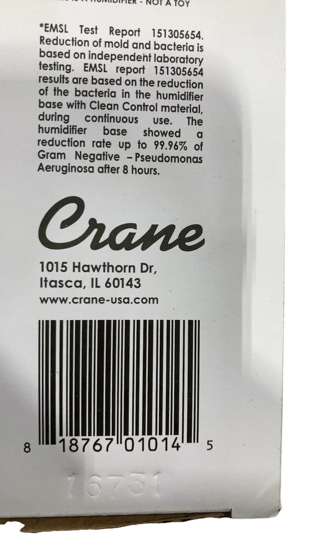 Crane Ultrasonic Cool Mist Humidifier, Aqua - Image 3