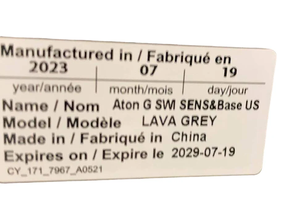 Cybex Aton G Swivel SensorSafe Rotating Infant Car Seat, 2023, Lava Grey - Image 7