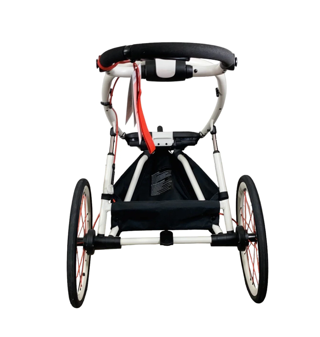 Cybex Avi Stroller Frame, 2021, Creme with Orange Details - Image 3