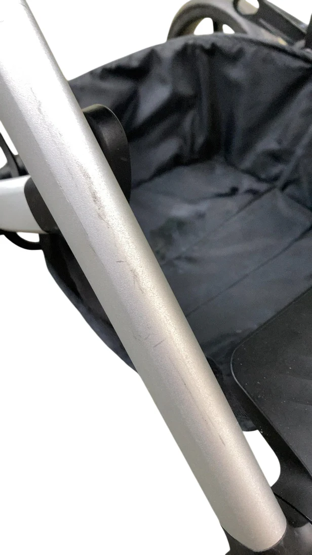 Cybex Balios S Lux Stroller, 2020, Deep Black, Silver with Brown Leather - Image 14