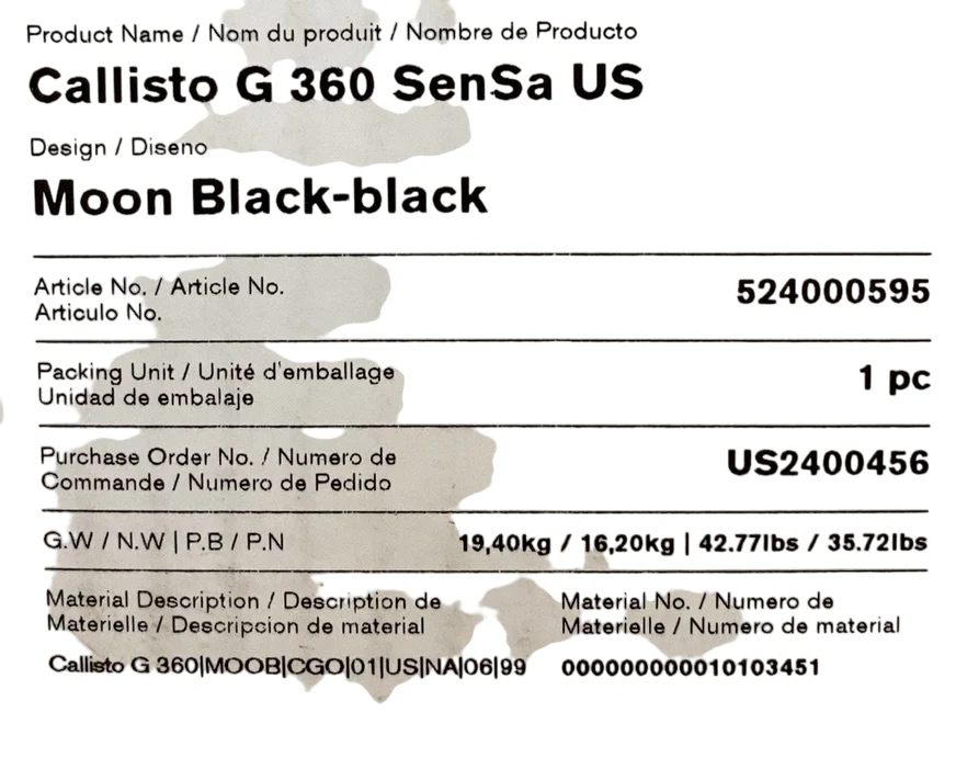 Cybex Callisto G 360 All-in-One Car Seat, 2025, Moon Black - Image 4