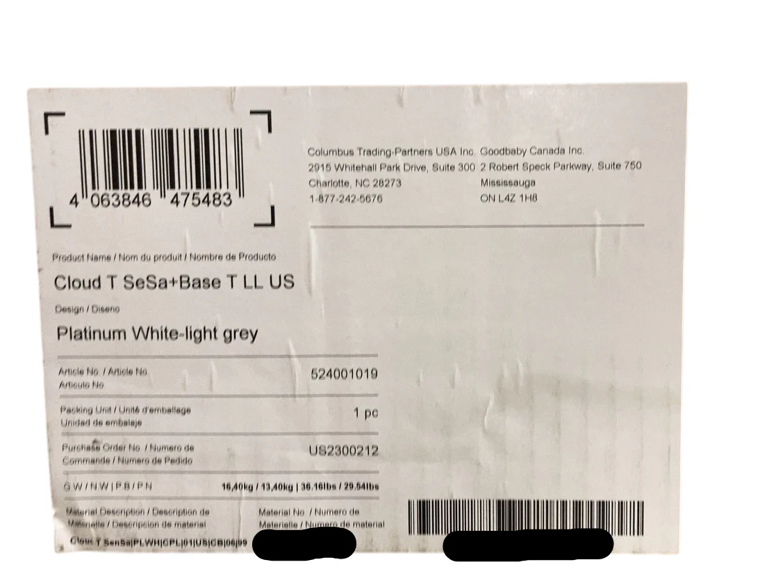 Cybex Cloud T SensorSafe Infant Car Seat With Base, 2024, Platinum White - Image 5