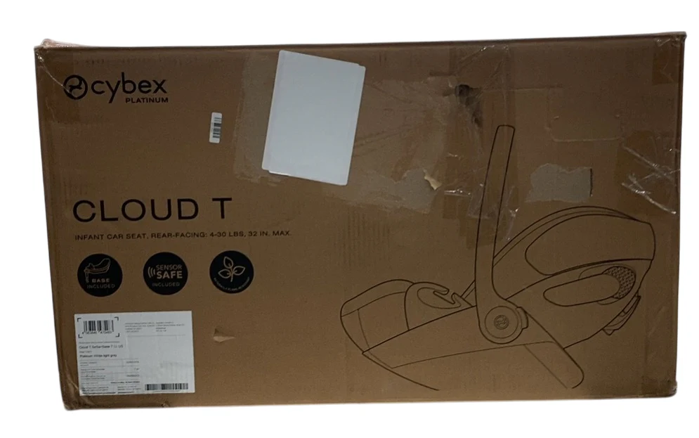 Cybex Cloud T SensorSafe Infant Car Seat With Base, 2024, Platinum White - Image 10