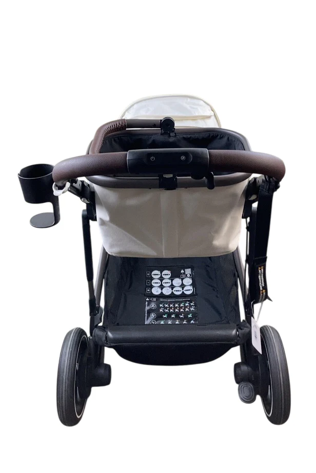Cybex e-Gazelle S Stroller, 2024, Seashell Beige, Taupe - Image 4