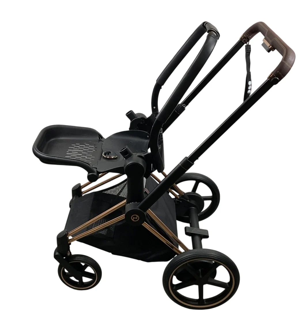 Cybex E-PRIAM Stroller Frame Only, 2023, Rosegold, with Battery - Image 2