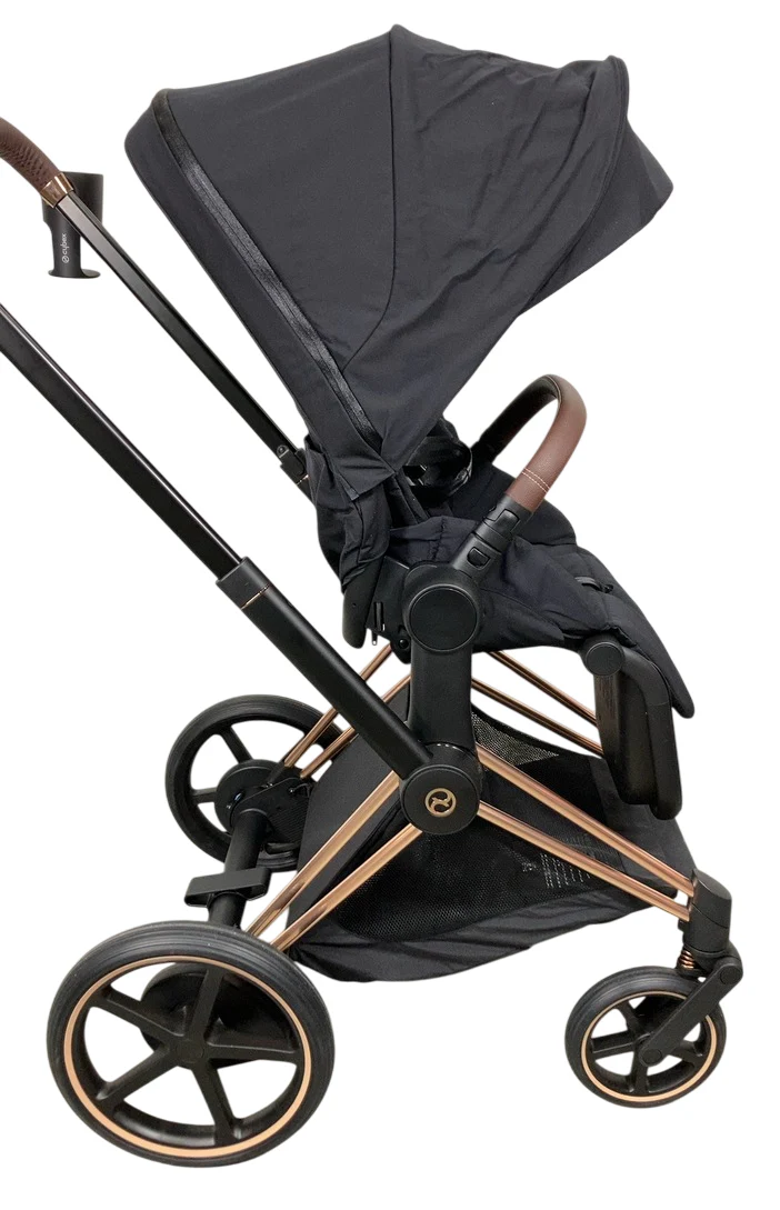 Cybex e-Priam2 Stroller, Deep Black, Rose Gold, 2024, with Battery - Image 9