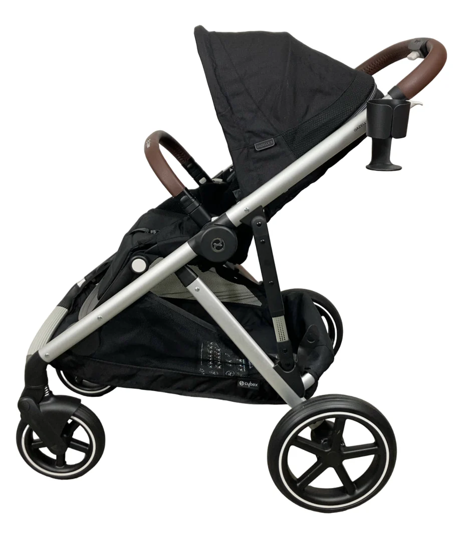 Cybex Gazelle S Modular Stroller, 2022, Moon Black, Silver Frame - Image 3