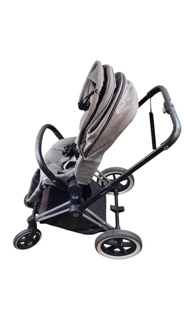 Cybex PRIAM Stroller, 2018, Manhattan Grey, Chrome With Black Details - Image 7